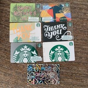 gift card collections x 7 ! Starbucks and nordstrom